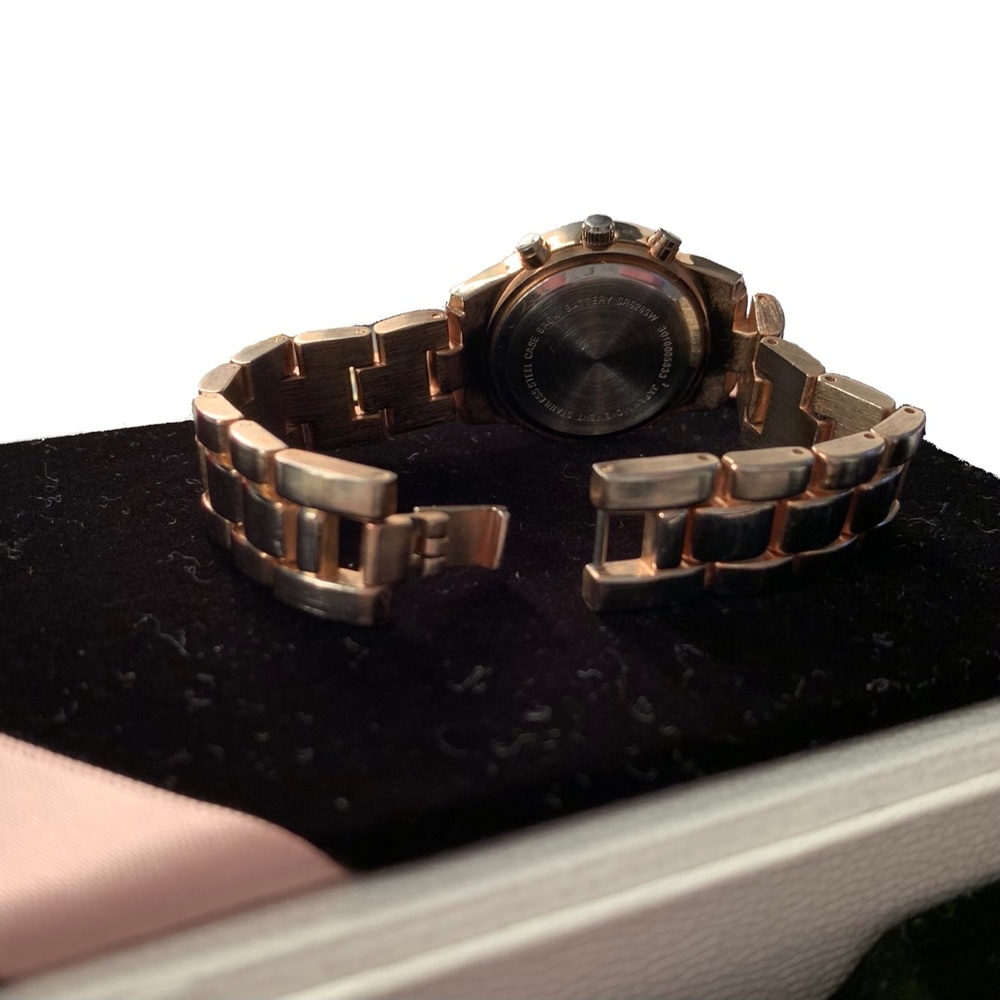 Rose Gold Rhinestone Watch - Picture 5 of 6